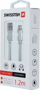 Kabel USB Sourcing USB-A - Lightning 1.2 m Srebrny (SW-QU-LIGH-3A-1.2M-SI) 2