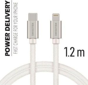 Kabel USB Sourcing USB-C - Lightning 1.2 m Srebrny (SW-QU-LIGHUSBC-1.2M-S) 11