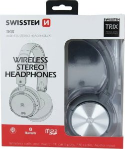 Słuchawki Sourcing Swissten Trix Bluetooth 4.2 Wireless Headphones With FM / AUX / MicroSD / Grey 5