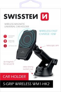 Sourcing Swissten WM1-HK2 Holder With Wireless Charging + Micro USB Cable 1.2m Black 6