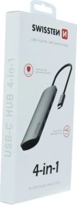 HUB USB Sourcing Swissten USB-C Splitter 4in1 with 4 USB 3.0 sockets / Aluminum case 6