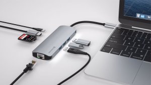 HUB USB Sourcing Swissten USB-C Splitter 8in1 with 3X USB 3.0 / 1X USB-C Power Delivery / 1X microSD / 1X SD / 1x HDMI 4K / 1x LAN RJ45 / Aluminum housing 6