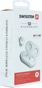 Słuchawki Sourcing Swissten Stone Buds Bluetooth 5.0 Stereo Headphones with Microphone White 8