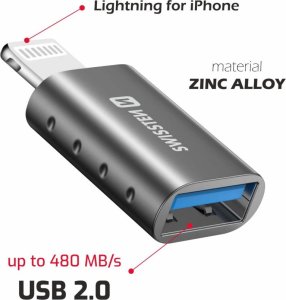 Adapter USB Sourcing USB-A - Lightning Szary  (55500300) 2