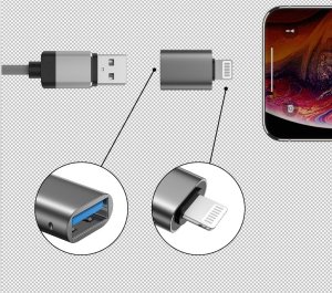 Adapter USB Sourcing USB-A - Lightning Szary  (55500300) 3