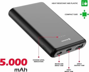 Powerbank Sourcing MINISW5K 5000 mAh Czarny 4