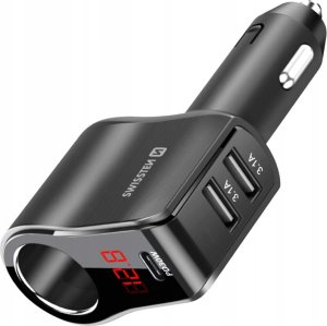 Ładowarka Sourcing Swissten Car Charger 1x USB-C PD / 2x USB-A / CL / LED 1