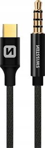 Kabel USB Sourcing Swissten Textile Audio Adapter USB-C / 3 5 mm / 1.5m 1
