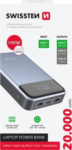 Zasilacz do laptopa Sourcing Swissten Power Bank External charging battery for computer 20,000 mAh 100W 1