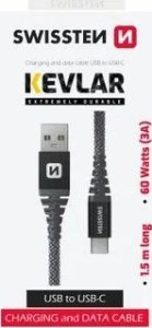 Kabel USB Sourcing USB-A - USB-C 1.5 m Szary (71541010) 3