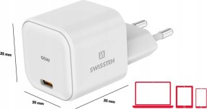 Zasilacz do laptopa Sourcing Swissten GaN Travel Charger Network Charger USB-C 65W 5