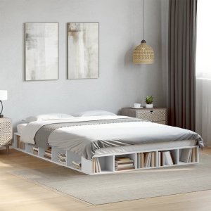 vidaXL vidaXL Rama łóżka, biała, 160x200 cm, materiał drewnopochodny 3