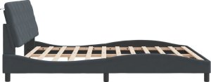 vidaXL vidaXL Rama łóżka z LED, ciemnoszara, 180x200 cm, aksamitna 7