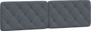 vidaXL vidaXL Rama łóżka z LED, ciemnoszara, 180x200 cm, aksamitna 9