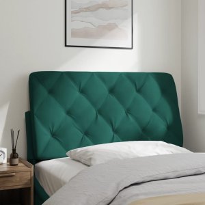 vidaXL vidaXL Poduszka na wezgłowie, ciemnozielona, 100 cm, aksamitna 3