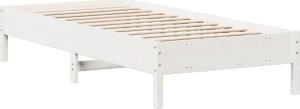 vidaXL Rama łóżka, biała, 100 x 200 cm, lite drewno sosnowe 6