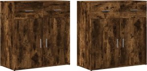 vidaXL vidaXL Szafki, 2 szt., przydymiony dąb, 79x38x80 cm 2