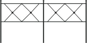 vidaXL Metalowe wezgłowie, czarne, 180 cm 4