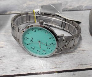 Zegarek Q&Q Zegarek QQ C34A-013P Męski Klasyczny Turkusowa Tarcza SLIM 2