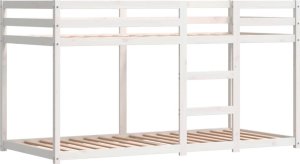 vidaXL vidaXL Łóżko piętrowe z zasłonkami, niebieskie, 80x200 cm, sosnowe 8