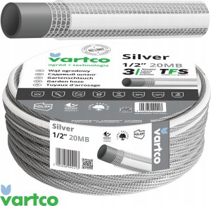 Vartco Garden hose 3/4" 20m 3-ply Vartco SILVER TFS 1009340020 1