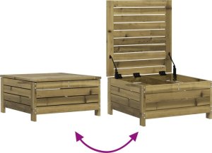 vidaXL 10-częściowy zestaw wypoczynkowy do ogrodu, impregnowana sosna 10