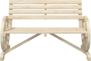 vidaXL 2-osobowa ławka ogrodowa Adirondack, lite drewno jodłowe 4