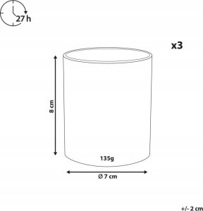 Beliani 3 świece zapachowe sojowe lawenda/ rozmaryn z lawendą/ geranium z lawendą SHEER JOY 7