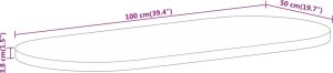 vidaXL Blat stołu, 100x50x3,8 cm, owalny, lite drewno mango 8