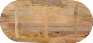 vidaXL Blat stołu, 90x40x3,8 cm, owalny, lite drewno mango 5