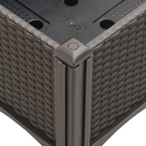 vidaXL Donica ogrodowa z kratką, brązowa, 200x160x142 cm, PP 7