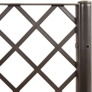 vidaXL Donica ogrodowa z kratką, brązowa, 200x160x142 cm, PP 8