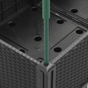 vidaXL Donica ogrodowa z kratką, czarna, 80x40x142,5 cm, PP 6