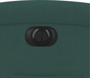 vidaXL Elektryczny fotel rozkładany, ciemnozielony, obity aksamitem 12