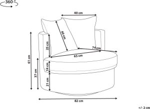 Beliani Fotel obrotowy zielony DALBY 9