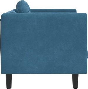 vidaXL Fotel z poduszkami, niebieski, aksamit 5