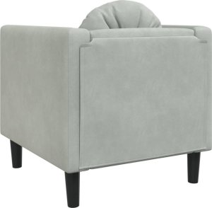 vidaXL Fotel z poduszką, jasnoszary, aksamit 6