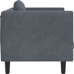 vidaXL Fotel z poduszką, ciemnoszary, obity aksamitem 5