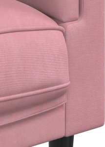vidaXL Fotel z poduszką, różowy, aksamit 7
