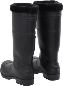 vidaXL Kalosze z wyjmowanym ociepleniem, czarne, rozmiar 41, PVC 5