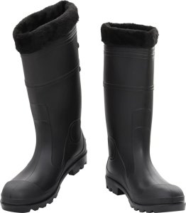 vidaXL Kalosze z wyjmowanym ociepleniem, czarne, rozmiar 45, PVC 2