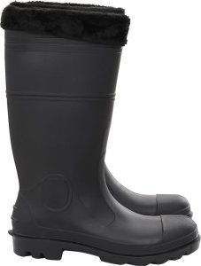 vidaXL Kalosze z wyjmowanym ociepleniem, czarne, rozmiar 45, PVC 4