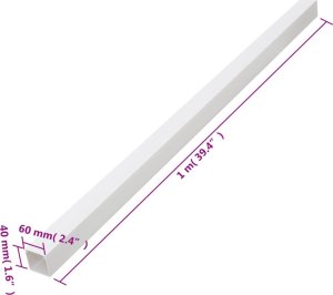 vidaXL Kanał elektroinstalacyjny, 60x40 mm, 10 m, PVC 9