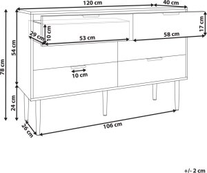 Beliani Komoda biała SOHO 9