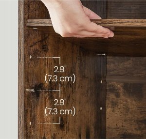 Vasagle Ławka na buty, ławka do przechowywania z wyściełanym siedziskiem, z poduszką, 9 przegródek, regulowane półki, do salonu, przedpo 8