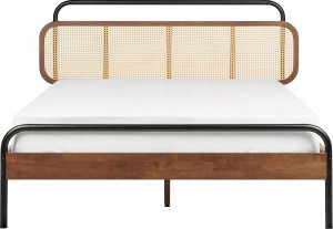 Beliani Łóżko drewniane 140 x 200 cm ciemne BOUSSICOURT 4