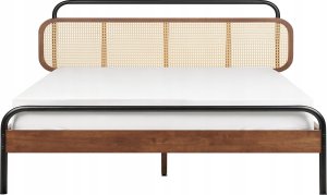 Beliani Łóżko drewniane 180 x 200 cm ciemne BOUSSICOURT 4