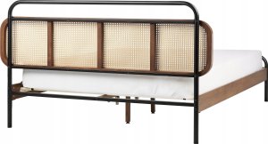 Beliani Łóżko drewniane 180 x 200 cm ciemne BOUSSICOURT 5