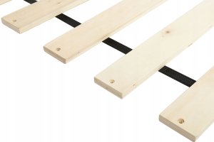 Beliani Łóżko drewniane 180 x 200 cm ciemne BOUSSICOURT 8