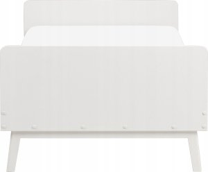 Beliani Łóżko drewniane 90 x 200 cm białe BONNAC 5